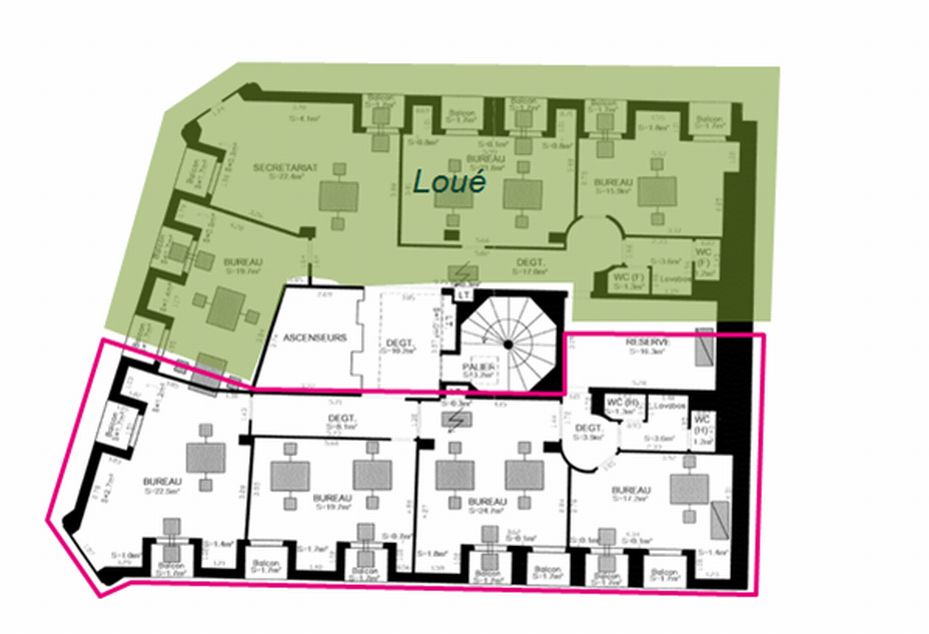 Bureau Paris 1106m² Location bureau Paris OLBUR2427450 17